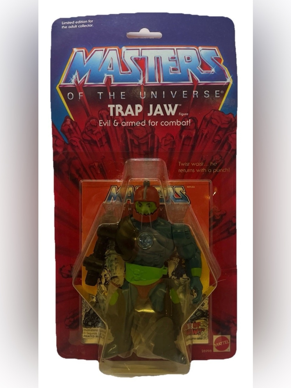 Mattel 2000 Masters Of The Universe MOTU Trap Jaw Commemorative Series NIB